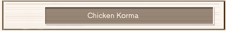 Chicken Korma