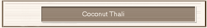 Coconut Thali